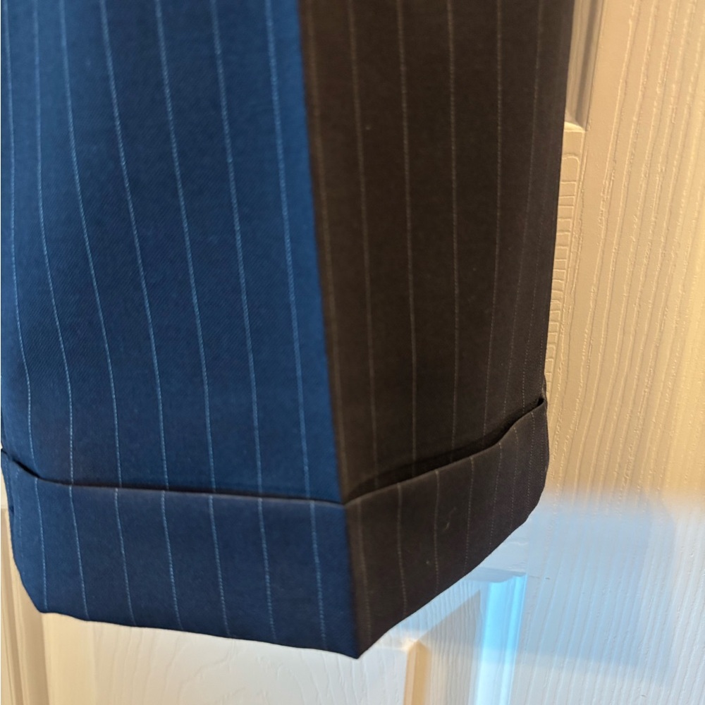 Chaps Black Pinstripe Dress Pants - Picture 3 of 10